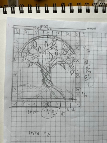 Reflection Room stained-glass window plans
